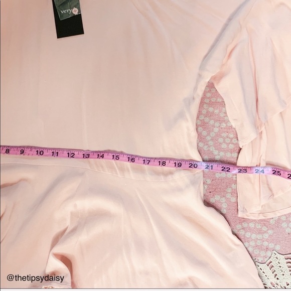 Softest peach flutter boho top NWT - Picture 5 of 7